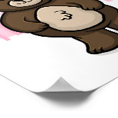 森の動物 クマ ポスター (角)