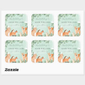 森の動物 グリーンブックプレートステッカー スクエアシール (シート)