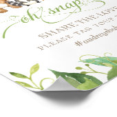 森の動物 グリーン オー スナップ 愛をシェア ポスター (角)