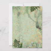 森の動物 グリーン フォレスト ベビーシャワー 招待状 (裏面)