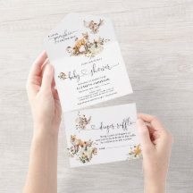 森の動物 パンプキン 秋の花のベイビーシャワー