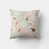 森の動物 フォレスト パッチワーク ベビーシャワー ギフト クッション (裏面)