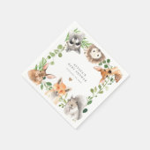 森の動物 ベビーシャワーパーティー ペーパーナプキン スタンダードカクテルナプキン (角)