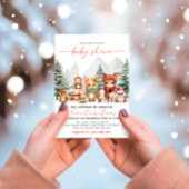 森の動物 ベビーシャワー招待状 招待状