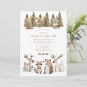 森の動物 ベビーシャワー 招待状 (スタンド正面)