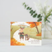 森の動物 ポストカード 誕生日 招待状 (スタンド正面)