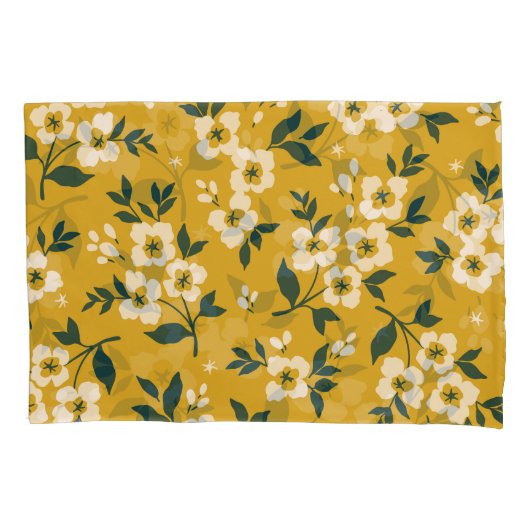 森の動物、マスク、ウイルスパターン。 枕カバー (正面)