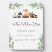 森の動物 マモサ バー テーブルトップ イーゼル フォトプラーク (正面)