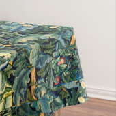 森の動物，レイベン，キツネ，孔雀ブルーグリーンフローラ テーブルクロス (インサイチュ)