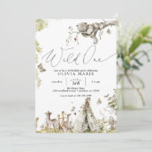 森の動物 ワイルドワン ファーストバースデー 招待状 (スタンド正面)