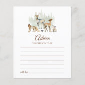 森の動物 出産準備アドバイスカード (正面)