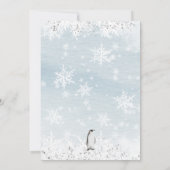 森の動物 北極の動物 冬のベビーシャワー 招待状 (裏面)