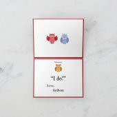 森の動物 名前 現代の子供たち サンキューカード (内部)