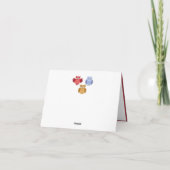 森の動物 名前 現代の子供たち サンキューカード (裏面)