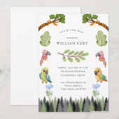 森の動物 招待状 (正面/裏面)