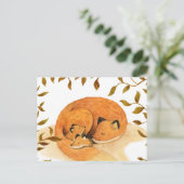 森の動物　森のキツネ　ポストカード ポストカード (スタンド正面)