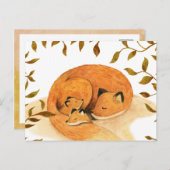 森の動物　森のキツネ　ポストカード ポストカード (正面/裏面)