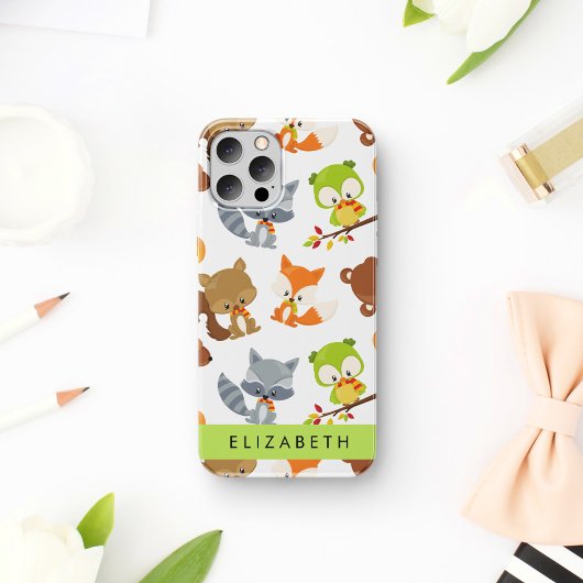 森の動物, 森林動物, あなたの名前 iPhone 16ケース