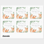 森の動物 白いブックプレート ステッカー (シート)