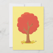 森の動物 秋のテーマのベビーシャワー 招待状 (裏面)