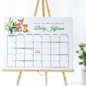 森の動物 赤ちゃん誕生日予想 カレンダー ポスター