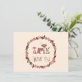森の動物 赤ちゃん ありがとう サンキューカード (スタンド正面)