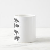 森の動物,野生動物 コーヒーマグカップ (中央)