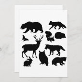 森の動物,野生動物 シーズンカード (正面/裏面)