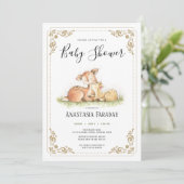 森の動物 鹿の赤ちゃんのお披露目会 招待状 (スタンド正面)