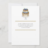 森の動物 1歳の誕生日招待状 招待状 (裏面)