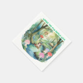 森の友だちといっしょに可愛いキノコの人 スタンダードカクテルナプキン (角)