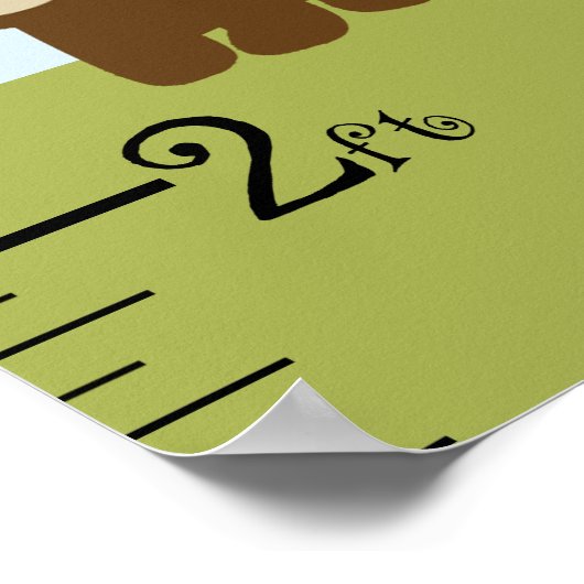 森の友だち動物の成長保グラフ8x44で! ポスター (角)