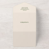 森の友人とウッドランド緑のベビーシャワー オールインワン招待状 (外側)