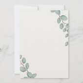 森の友人とウッドランド緑のベビーシャワー セーブザデート (裏面)