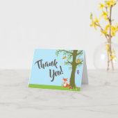 森の友人ウッドランドかわいい誕生日パーティー カード (黄色い花)