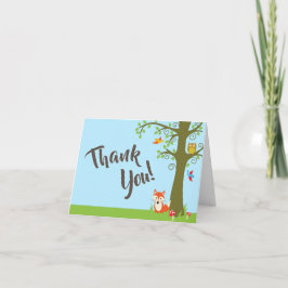 森の友人ウッドランドかわいい誕生日パーティー カード