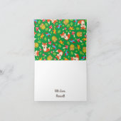 森の友人ウッドランドかわいい誕生日パーティー カード (内部)