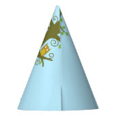 森の友人ウッドランドかわいい誕生日パーティー パーティーハット (裏面)