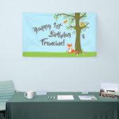 森の友人ウッドランドかわいい誕生日パーティー 横断幕 (トレードショー)