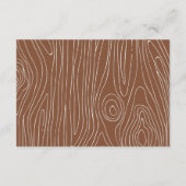 森の友人ウッドランド赤ちゃんシャワーおむつラッフル エンクロージャーカード (裏面)