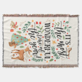 森の友|アイボリー| スローブランケット (正面)