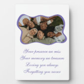 森の友 テーブルプレート 5x7 イーゼル付き フォトプラーク (正面)