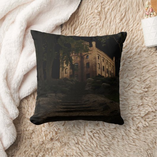 森の古い城 クッション (ブランケット)