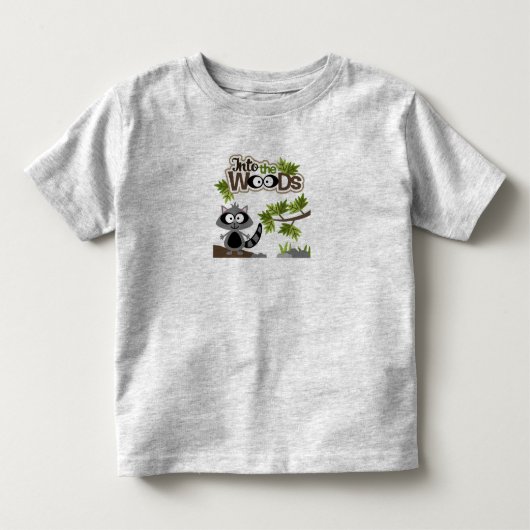 森の可愛いアライグマのトドラーTシャツ トドラーTシャツ (正面)