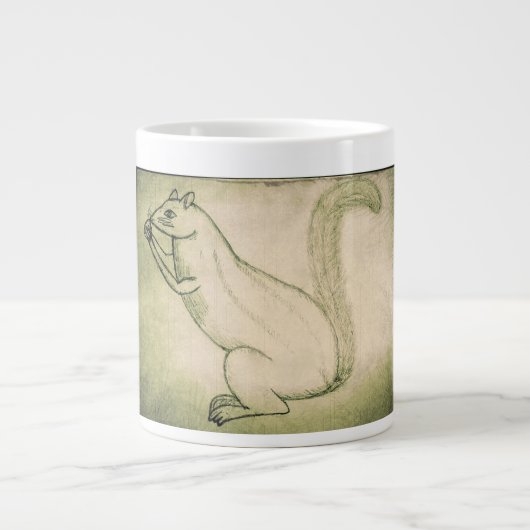 森の味：リスの実り多いダンス ジャンボコーヒーマグカップ (正面)