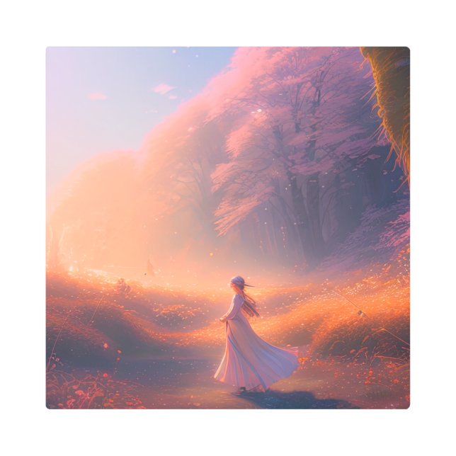 森の囁き メタルプリント (正面)