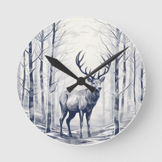 森の囁き ラウンド壁時計 (正面)