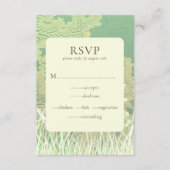 森の国の風景グリーンウェディングRSVPカード エンクロージャーカード (正面)