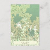 森の国の風景グリーンウェディングRSVPカード エンクロージャーカード (裏面)