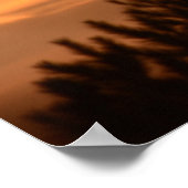 森の夕日のポスター ポスター (角)